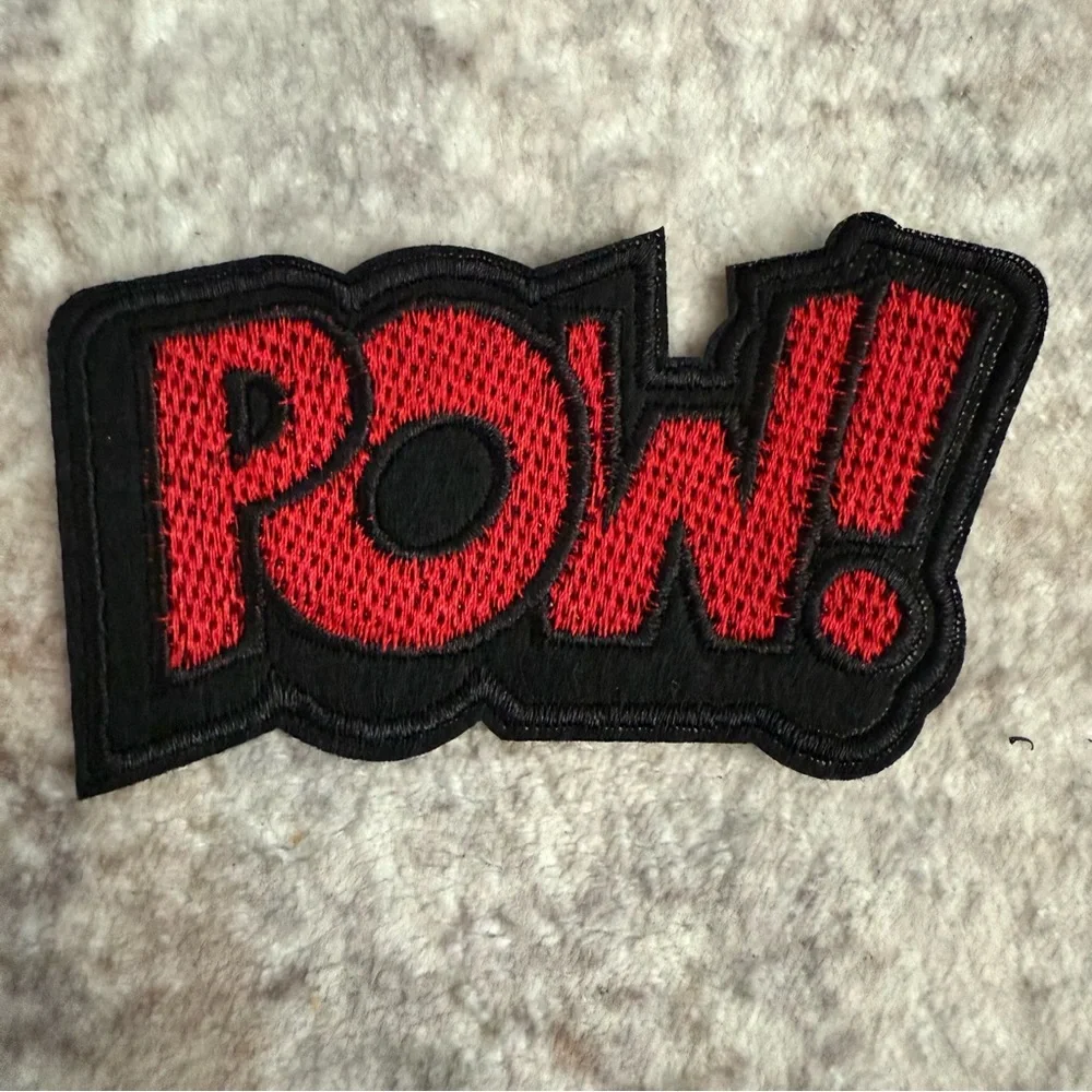 Red and Black POW! Patch
